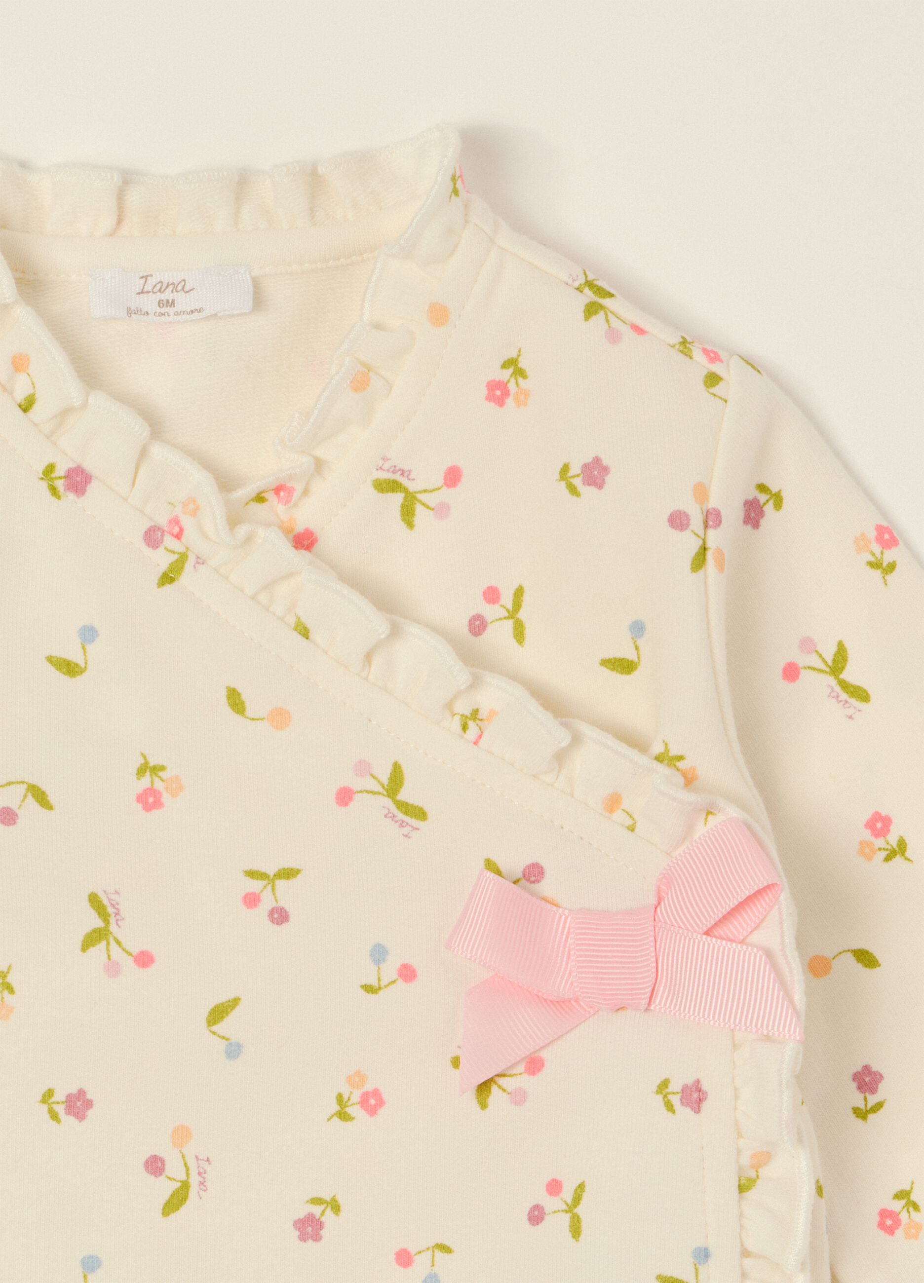 Baby girl multicolour floral stretch cotton set