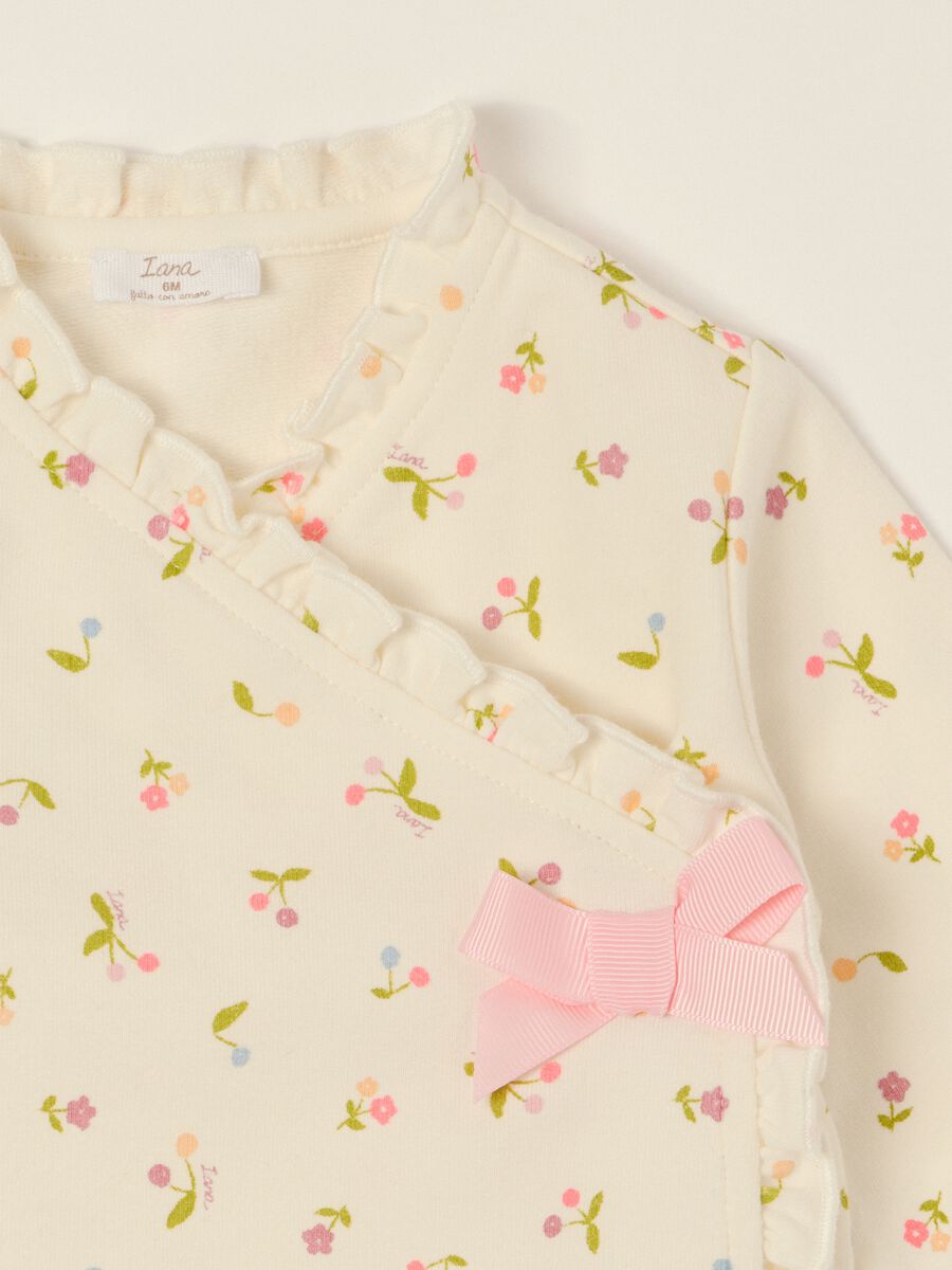 Baby girl multicolour floral stretch cotton set_1