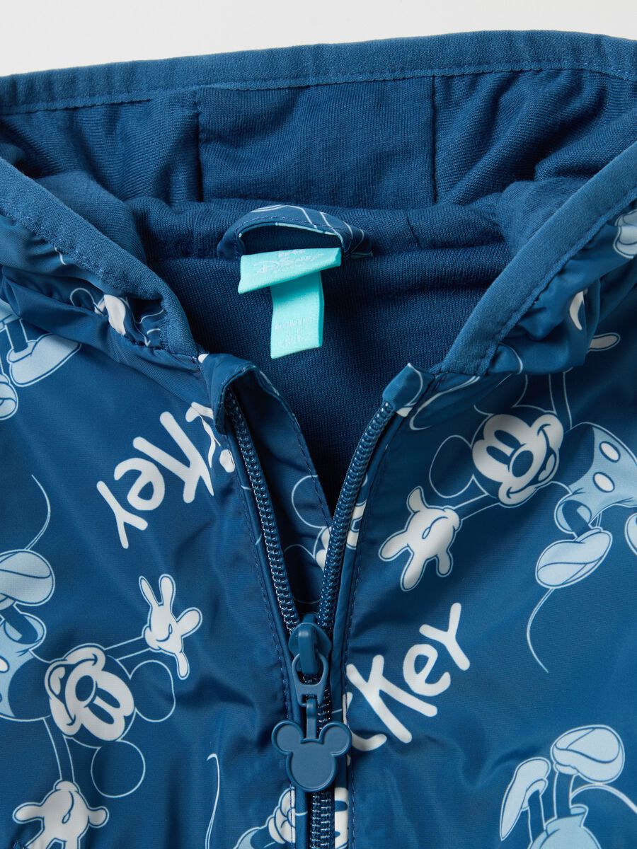 Waterproof jacket with hood and Mickey Mouse print_2