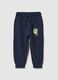 Children's navy cotton trousers, regular fit_0