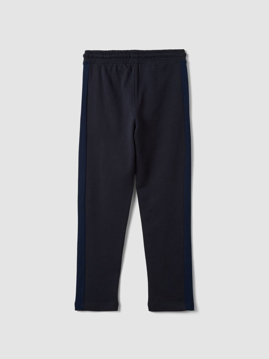 Navy pure cotton jogger trousers_1
