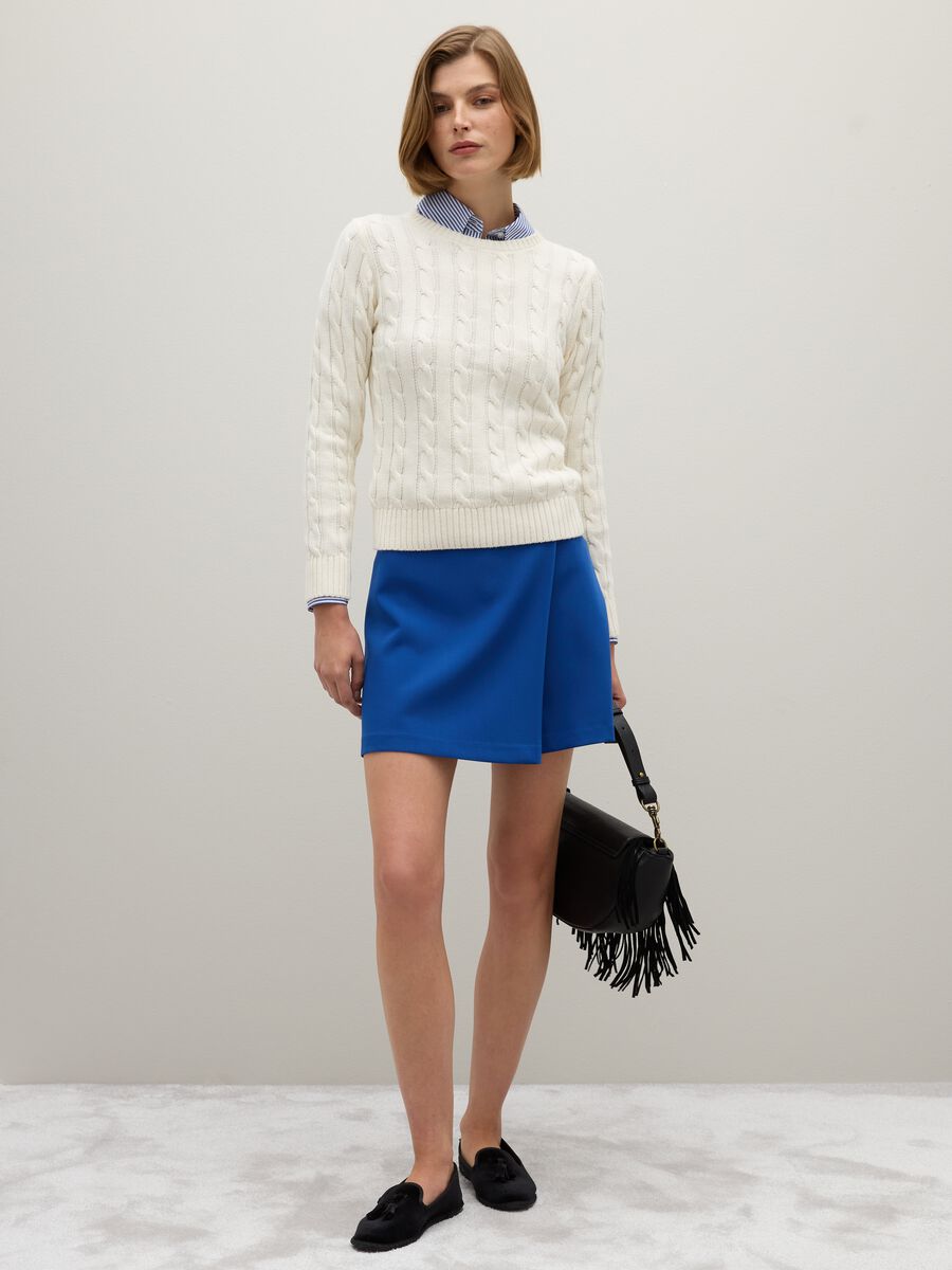 Maglione in puro cotone beige regular fit_2