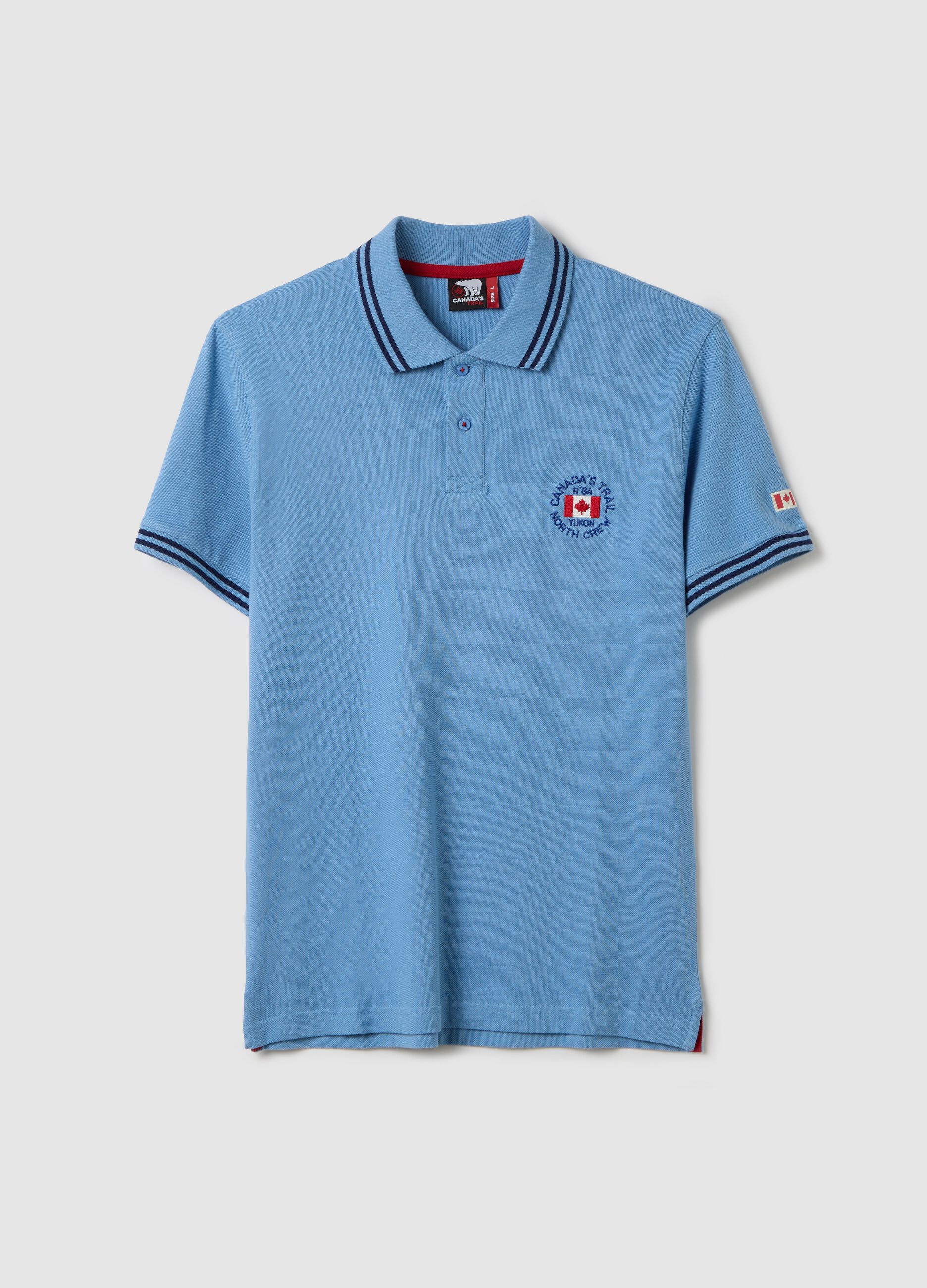 Piquet polo shirt with embroidered logo