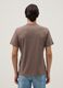 Brown pure cotton short sleeve regular fit T-shirt_2
