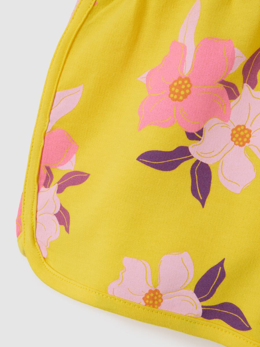 Girls' Yellow Cotton Shorts - Regular Fit_3