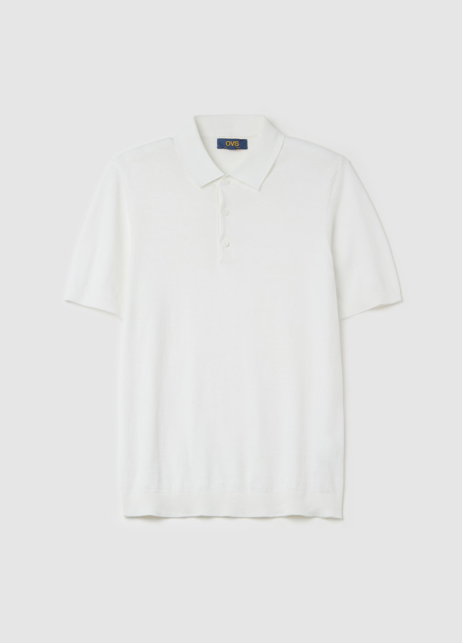 Polo shirt in solid colour cotton