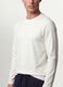 White long-sleeve T-shirt in pure organic cotton with crew neck_2