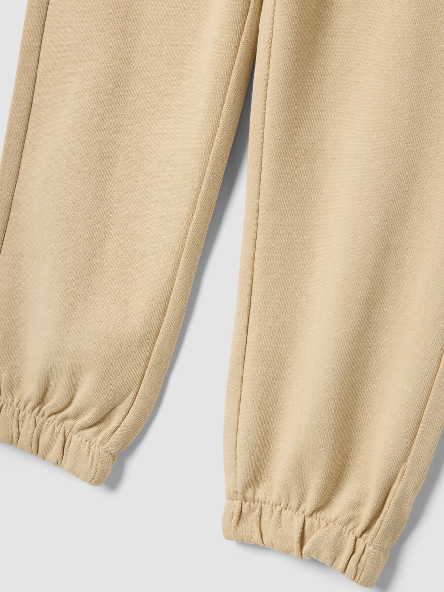 Children's pure cotton beige trousers regular fit_3