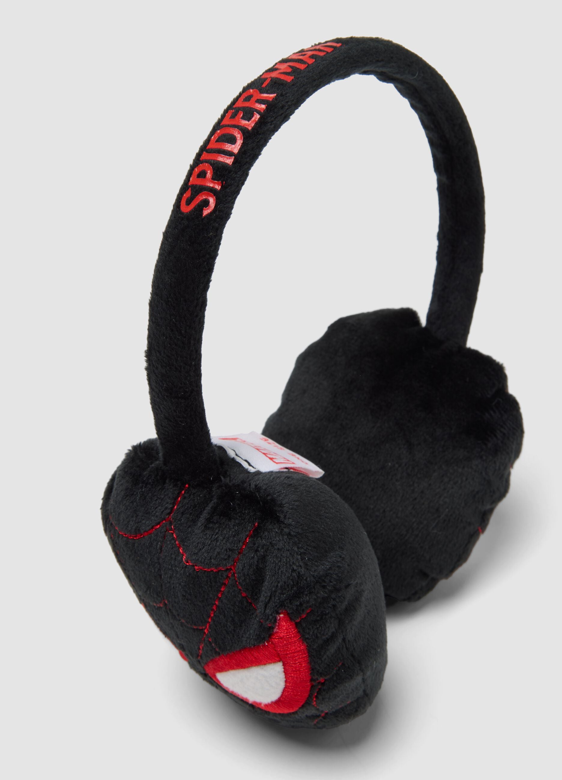 Black ear muffs with MARVEL Spider-Man print