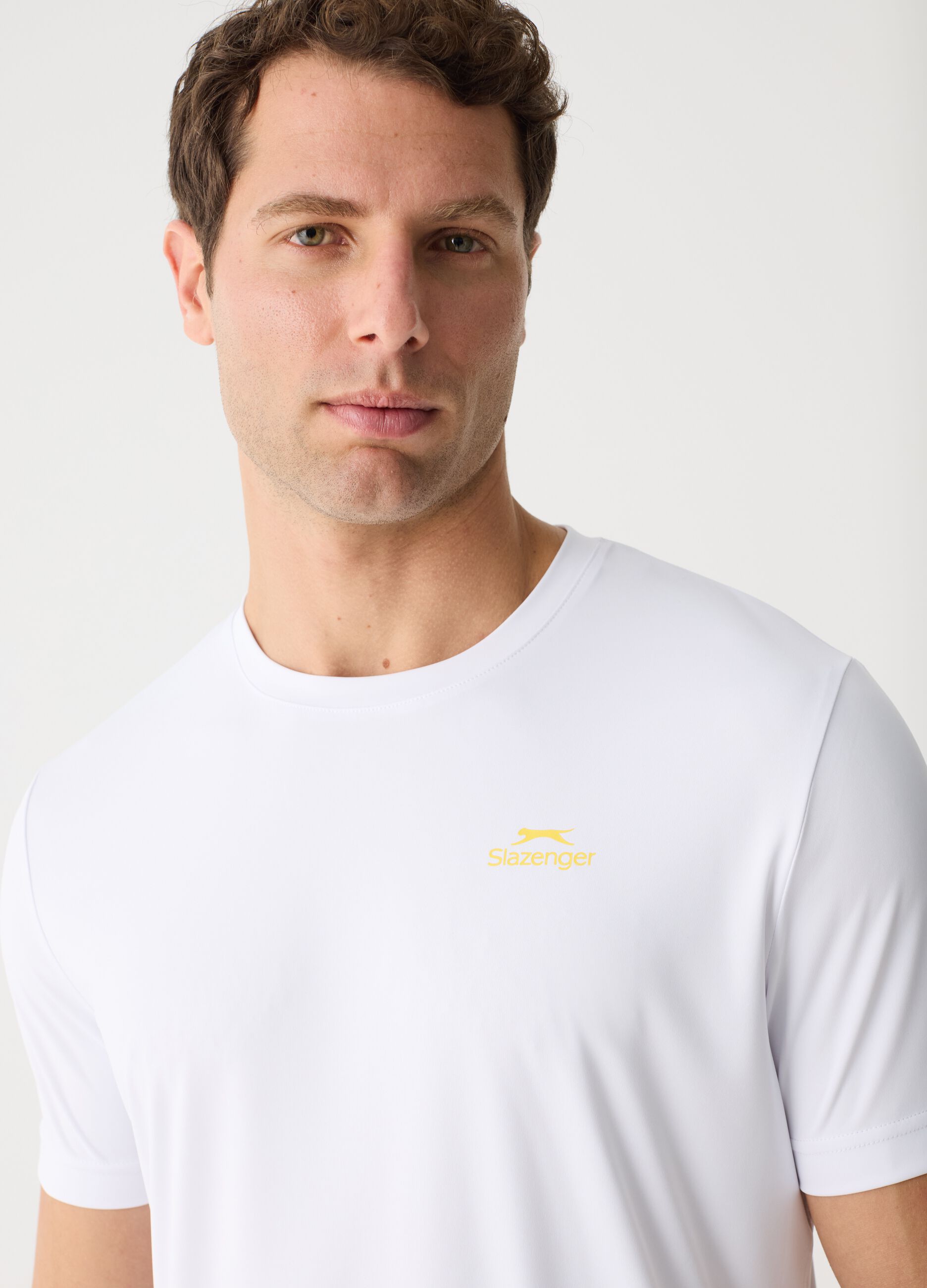 SLAZENGER T-shirt in technical fabric with logo