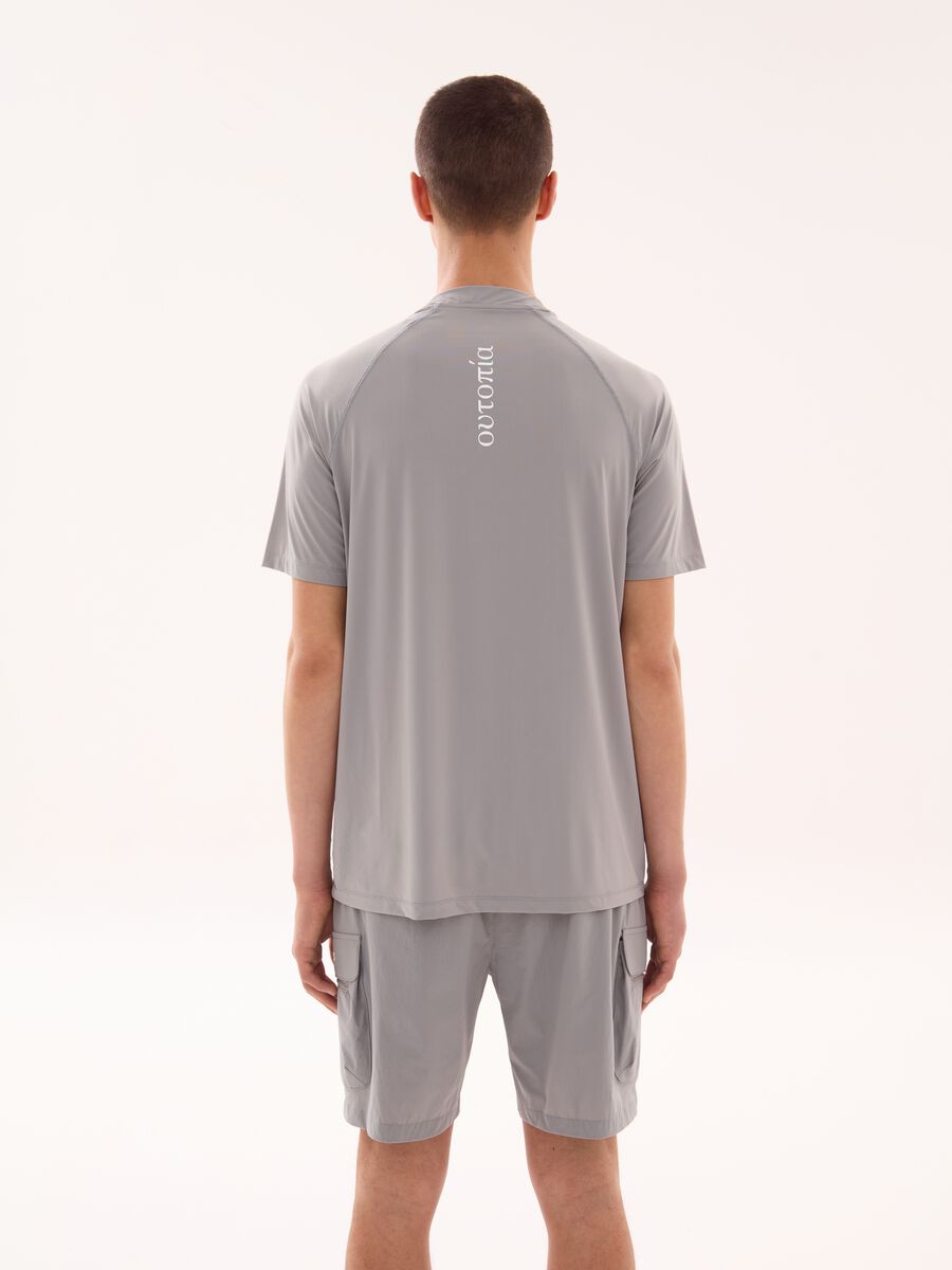 Short Raglan Sleeved T-shirt Light Grey_1