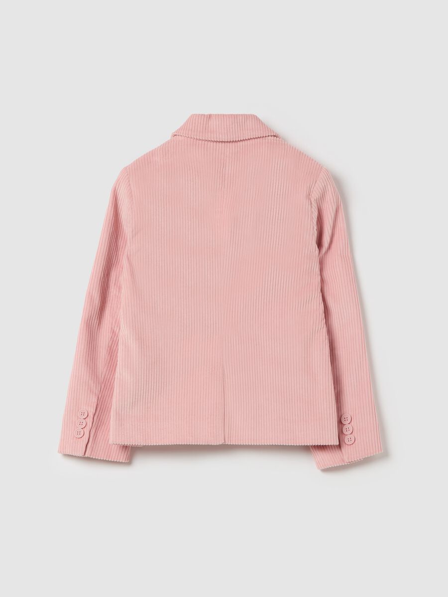 Single-breasted blazer in corduroy_4