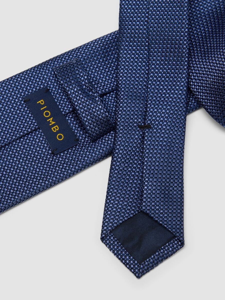 Cravatta in pura seta a quadri multicolor pala 8 cm_1