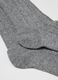 Grey wool and cashmere blend long socks_1