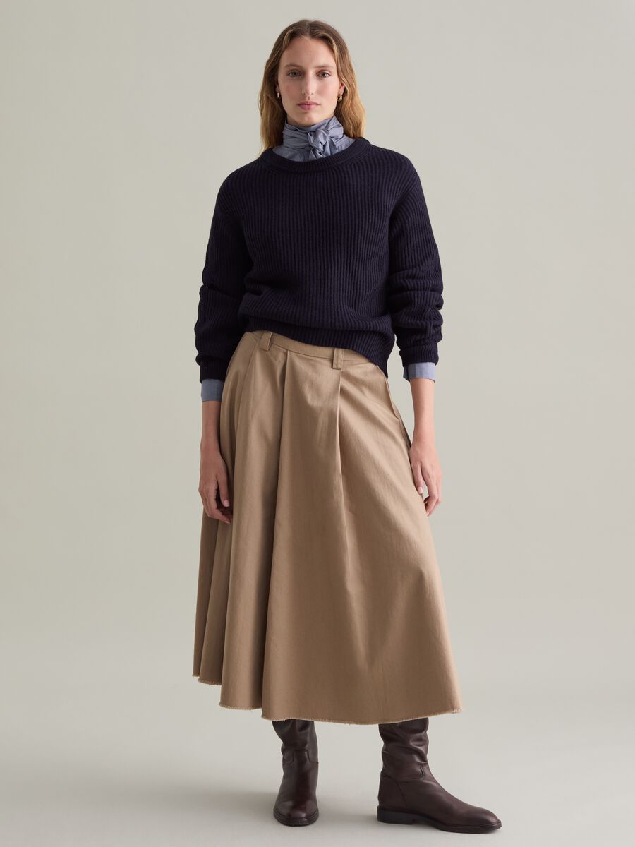 Pullover a coste inglesi con scollo rotondo_1