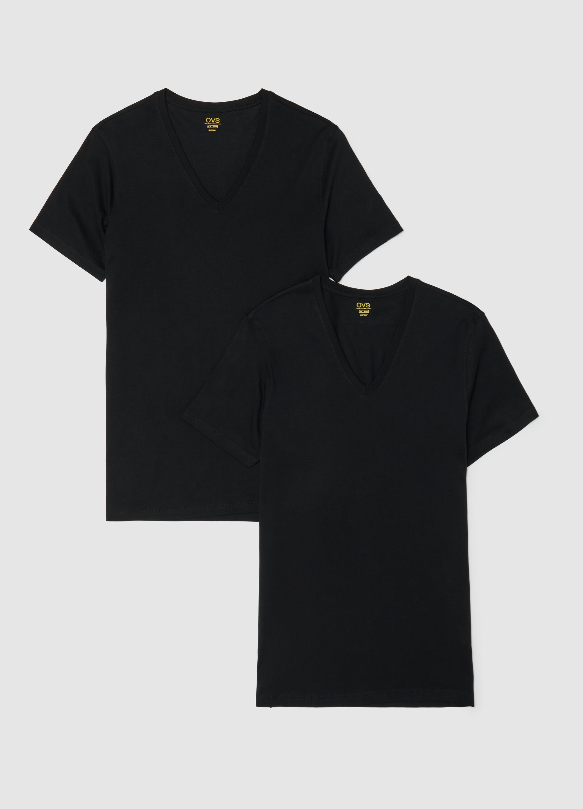Two-pack undershirts with V neck