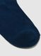 Blue stretch cotton socks with Christmas embroidery_1