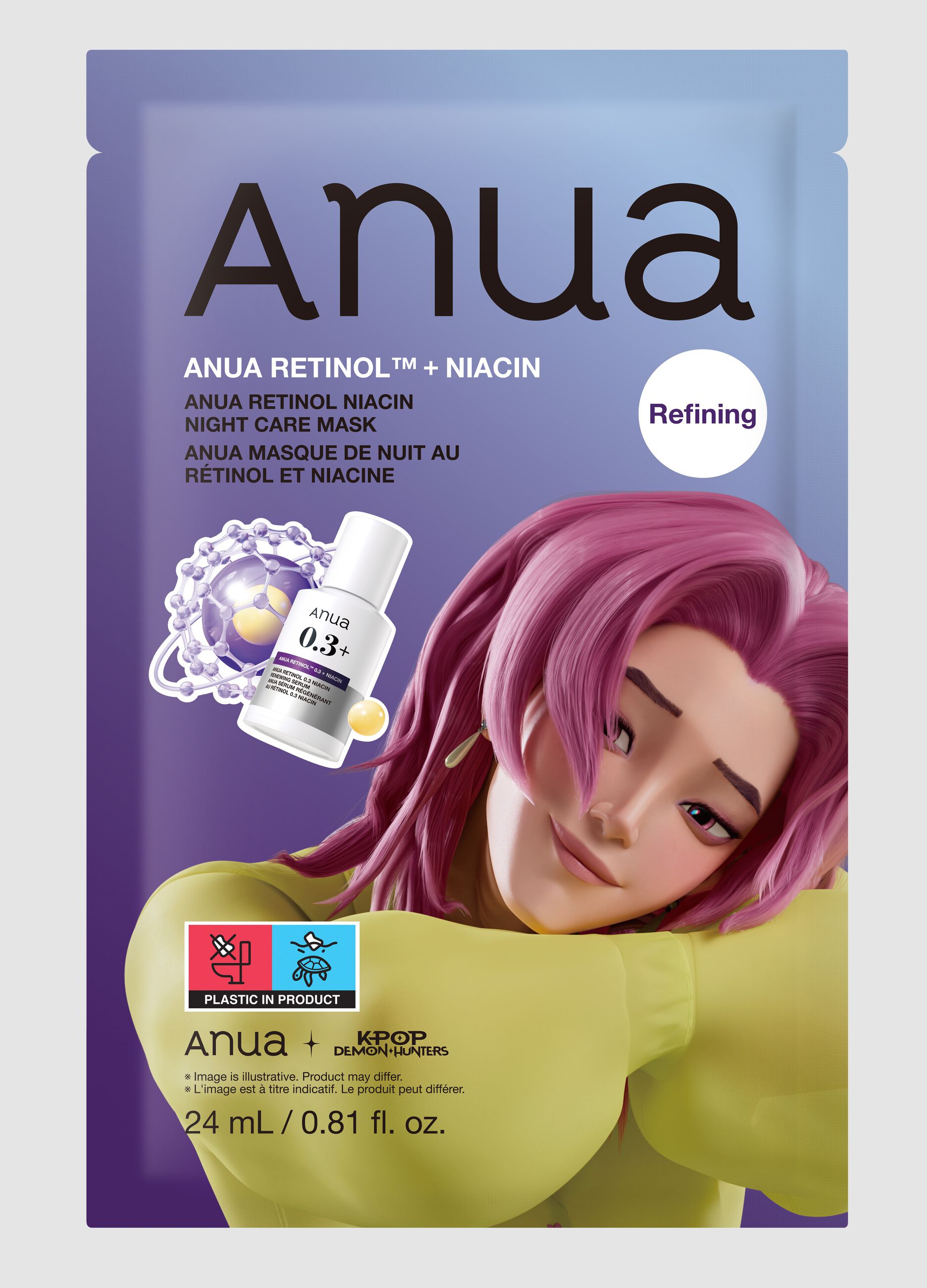 Retinol Niacin Night Care Mask 24ml | Anua K-Pop Demon Hunters