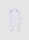 White baby romper in pure cotton with print_1