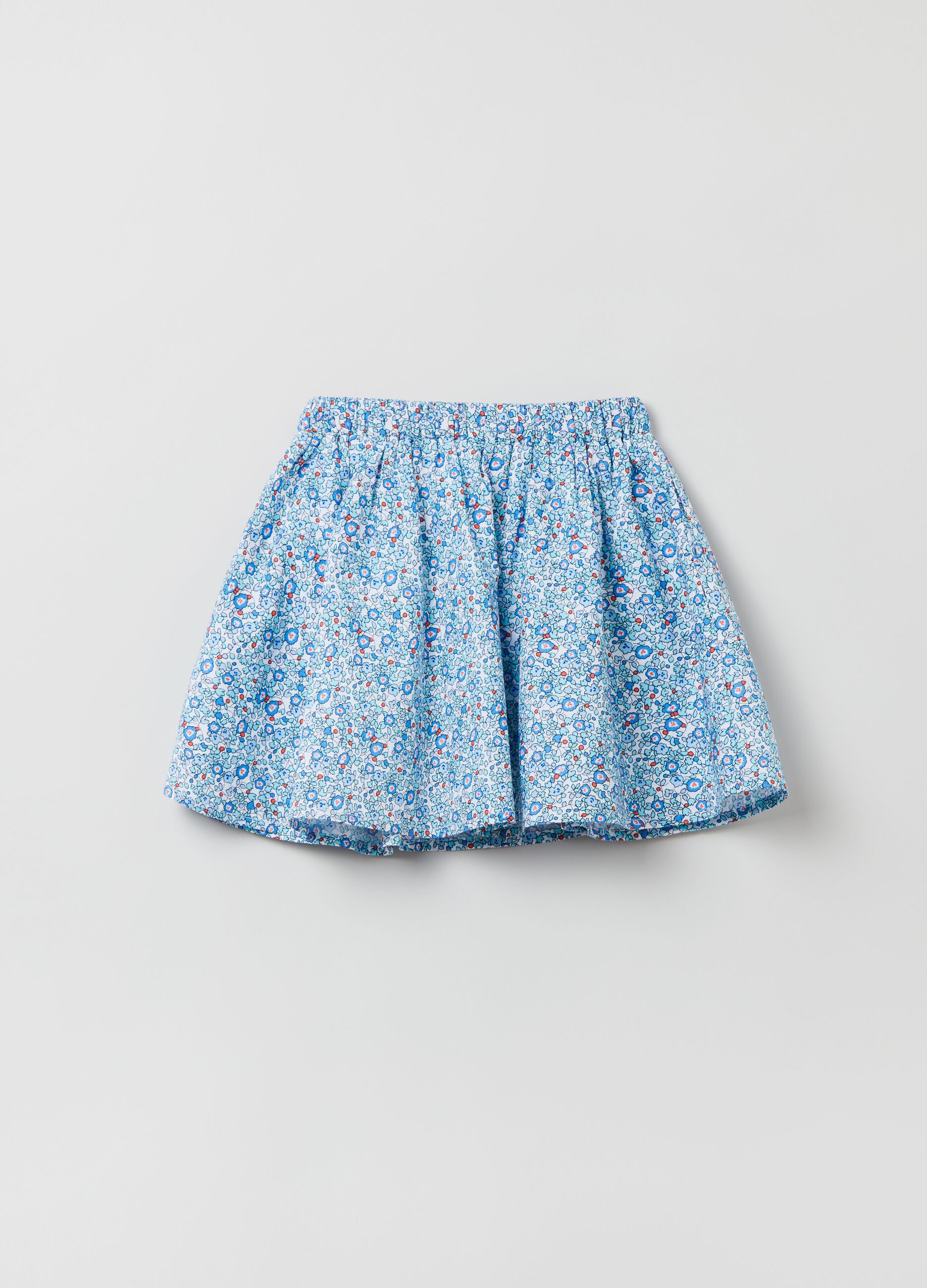 Cotton skirt with all-over print
