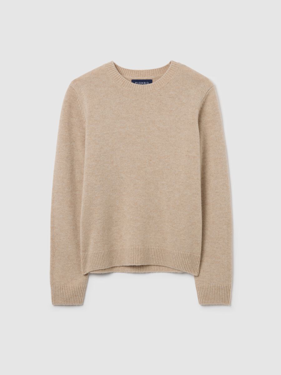 Maglione beige in lana e cashmere_0