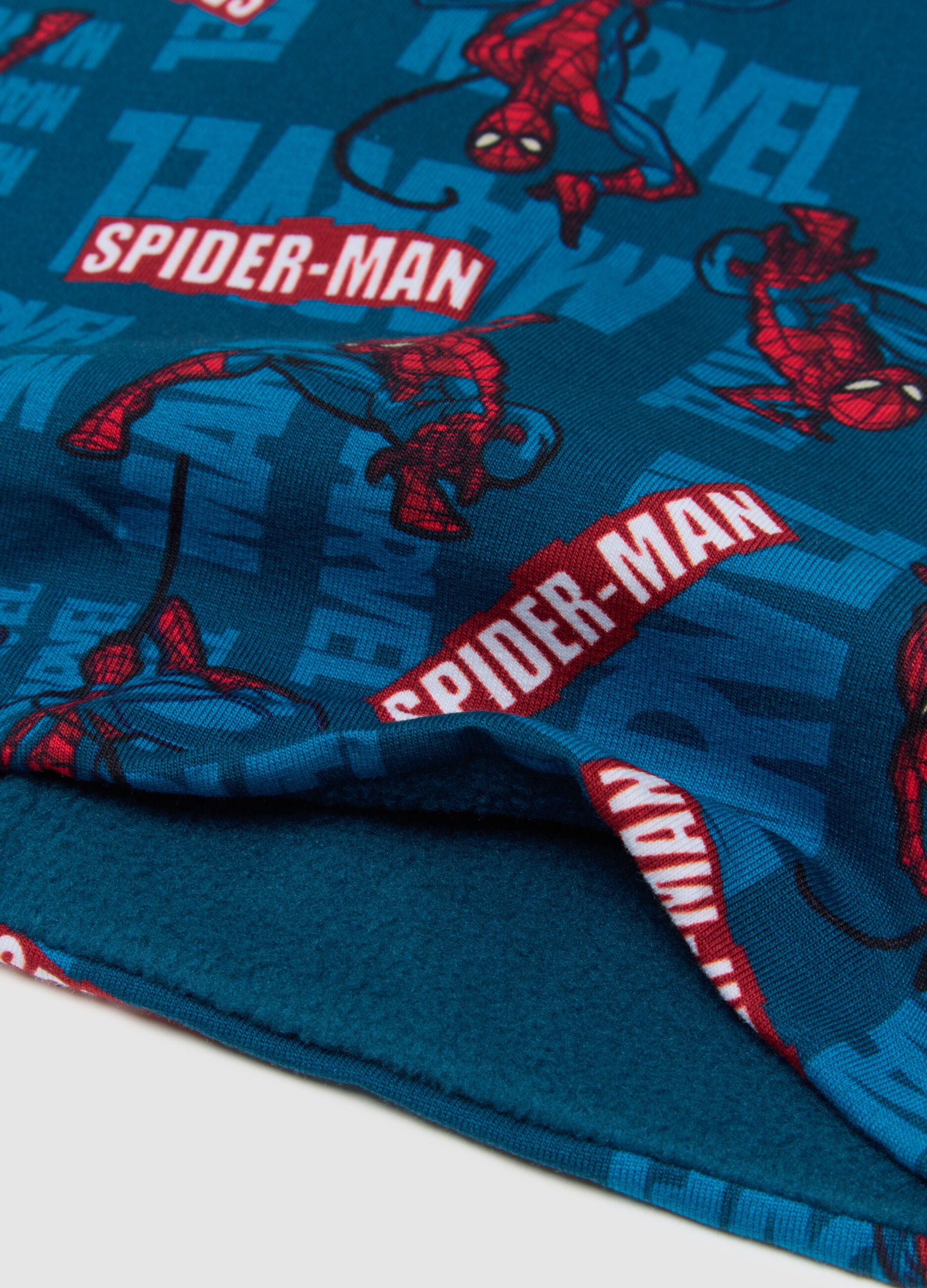 Scaldacollo da bambino in cotone multicolor elasticizzato con stampa Spider-Man