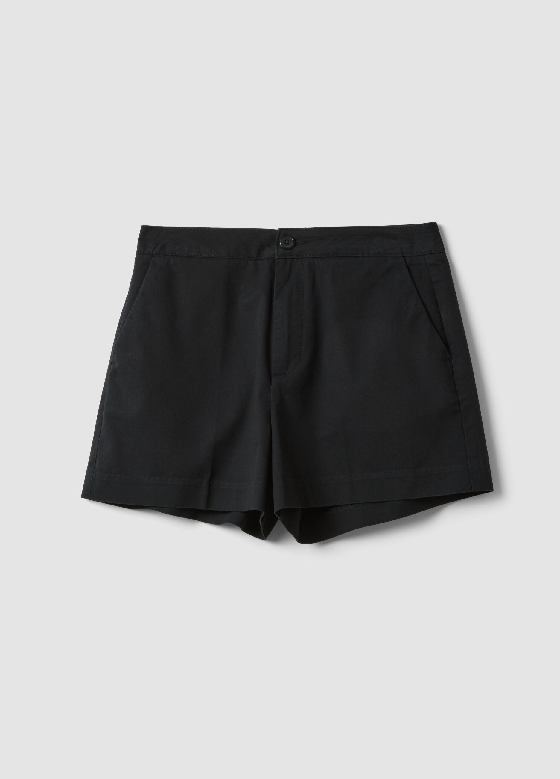 Black pure cotton shorts