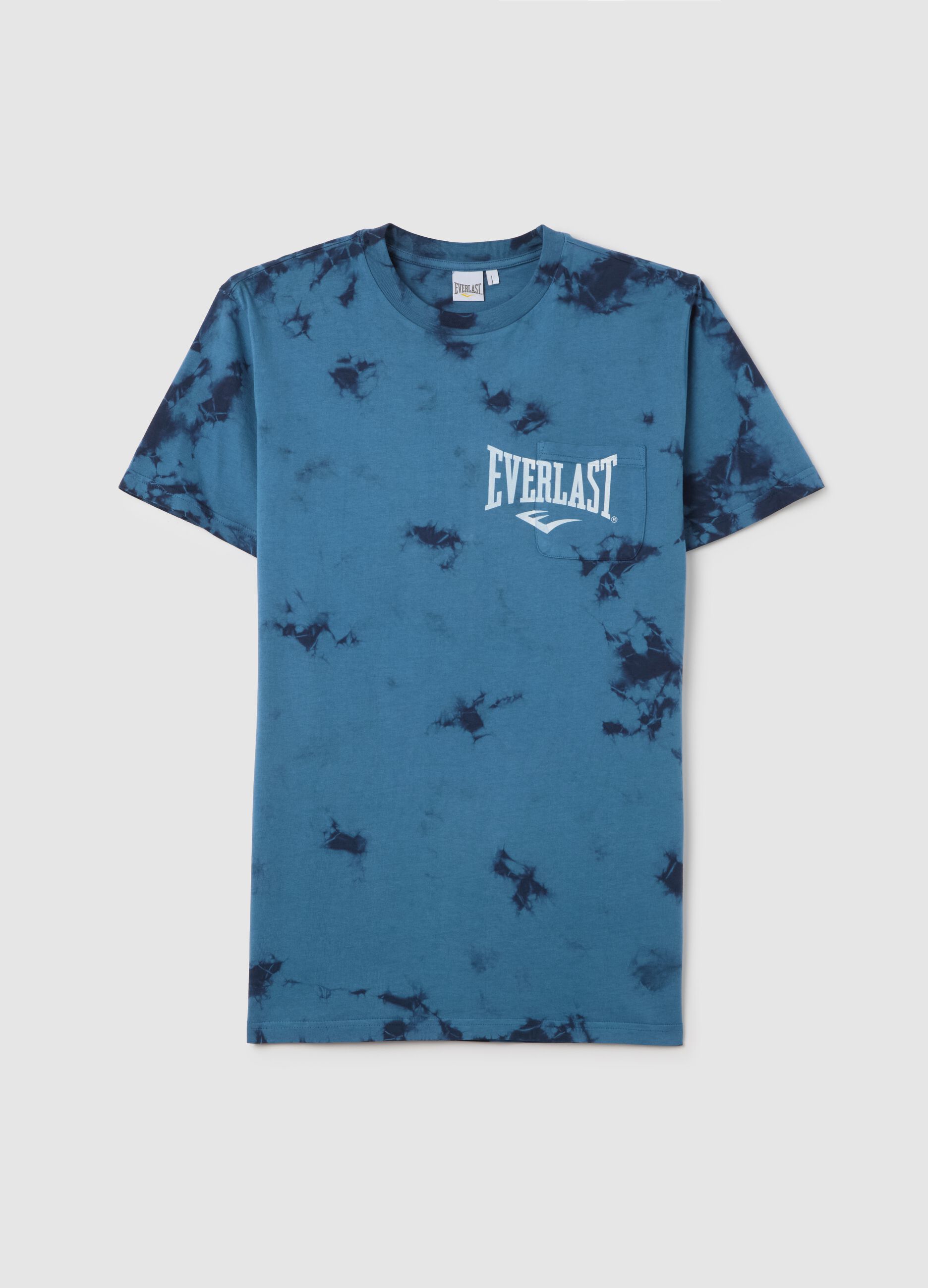 Blue Short Sleeve T-Shirt with Everlast Print
