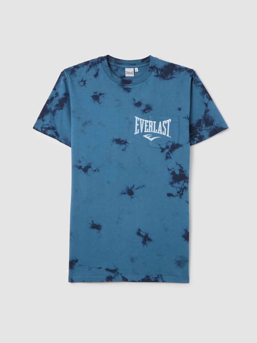 Blue Short Sleeve T-Shirt with Everlast Print_4