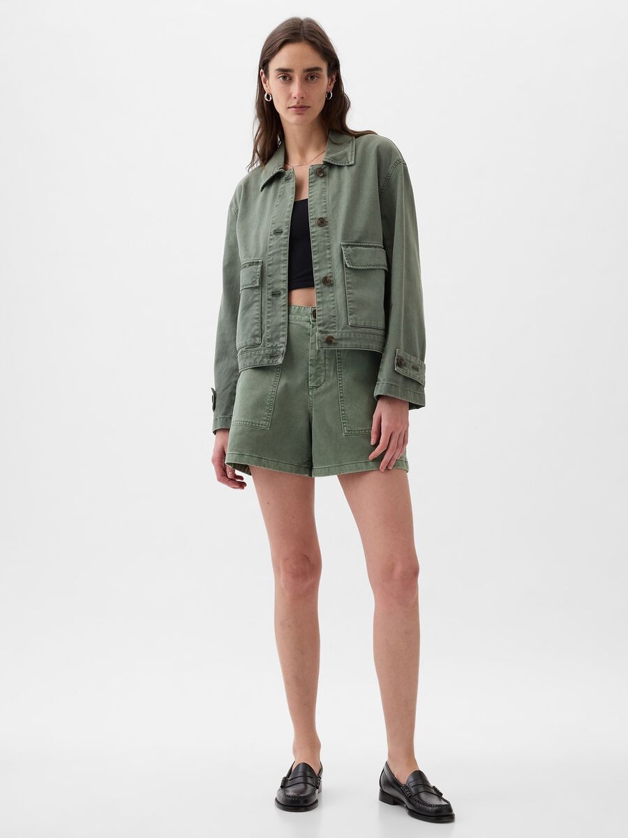 Utility shacket in cotton_0