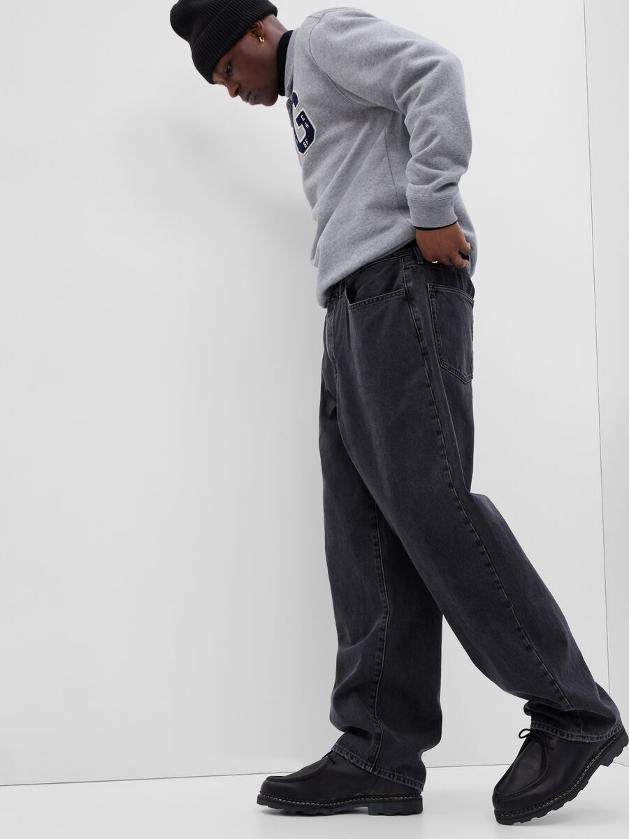 Jeans baggy fit a vita media_0