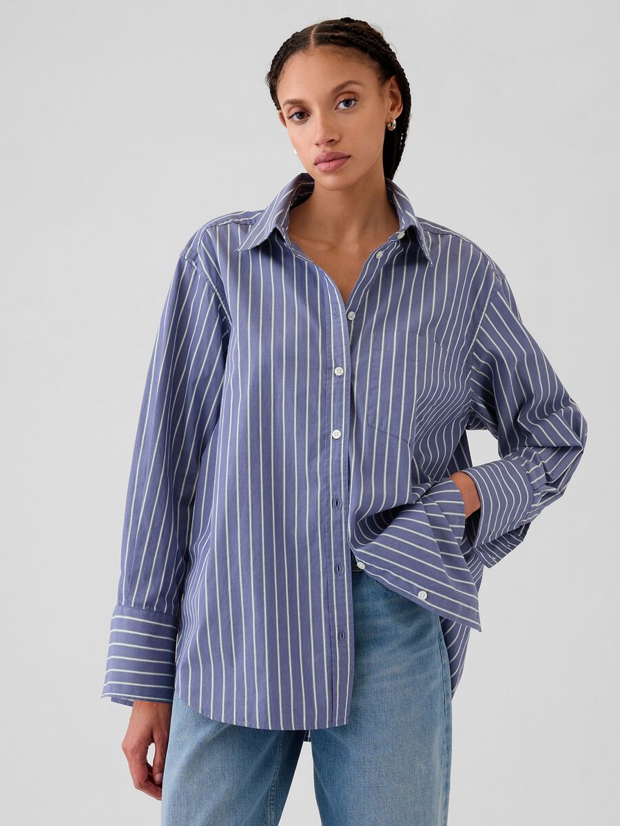 Camicia oversize a righe_0