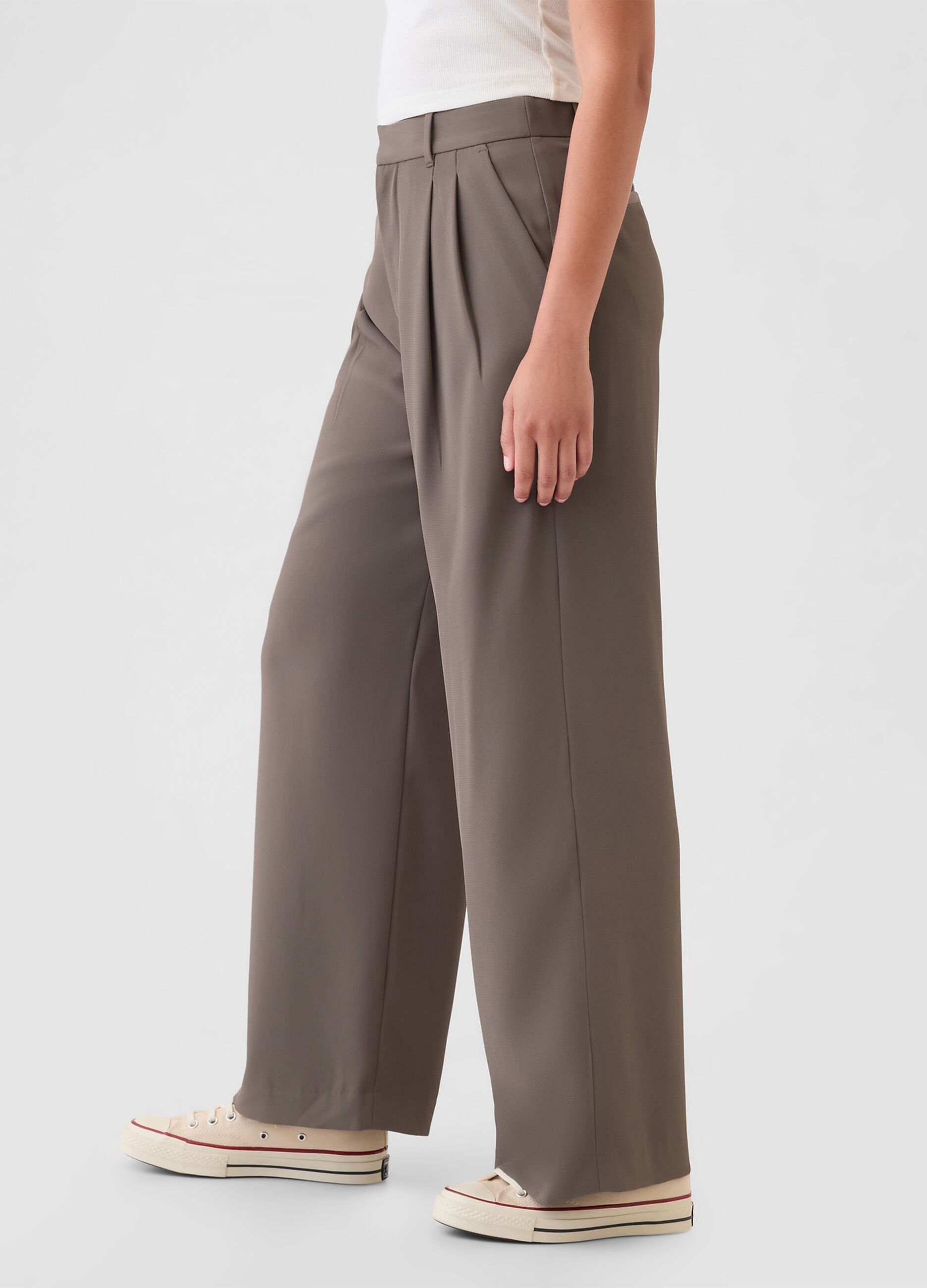 Pantalone a gamba larga con pinces