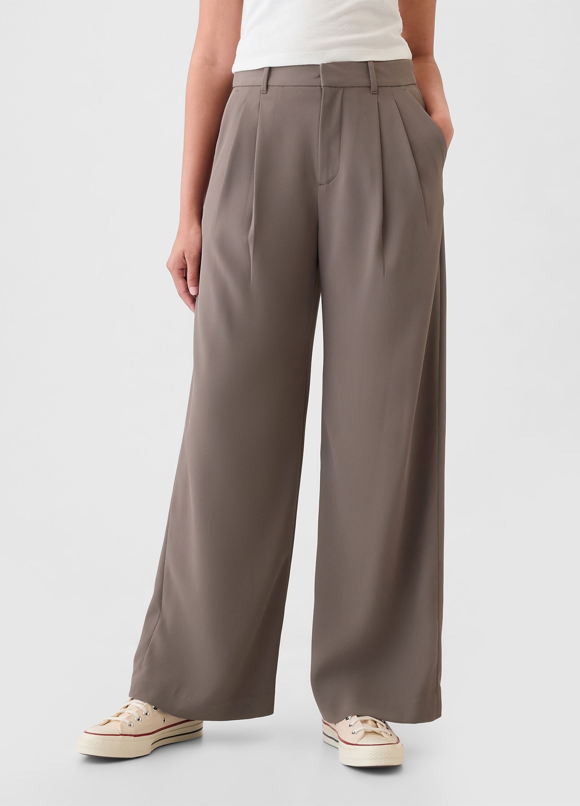 Pantalone a gamba larga con pinces
