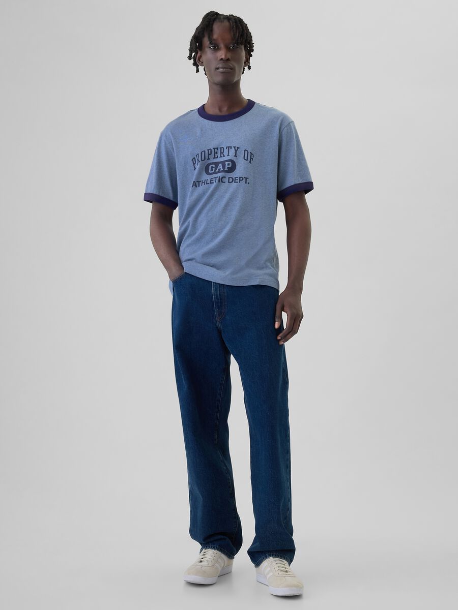T-shirt in cotone con stampa logo_1