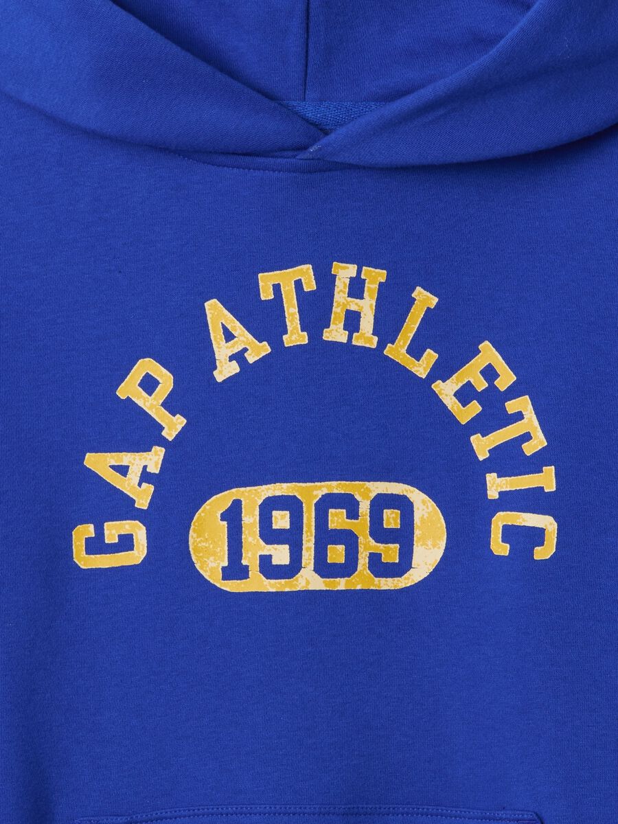 Felpa con cappuccio stampa logo Athletics_4