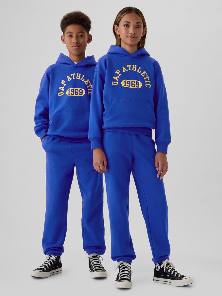 Felpa con cappuccio stampa logo Athletics_1