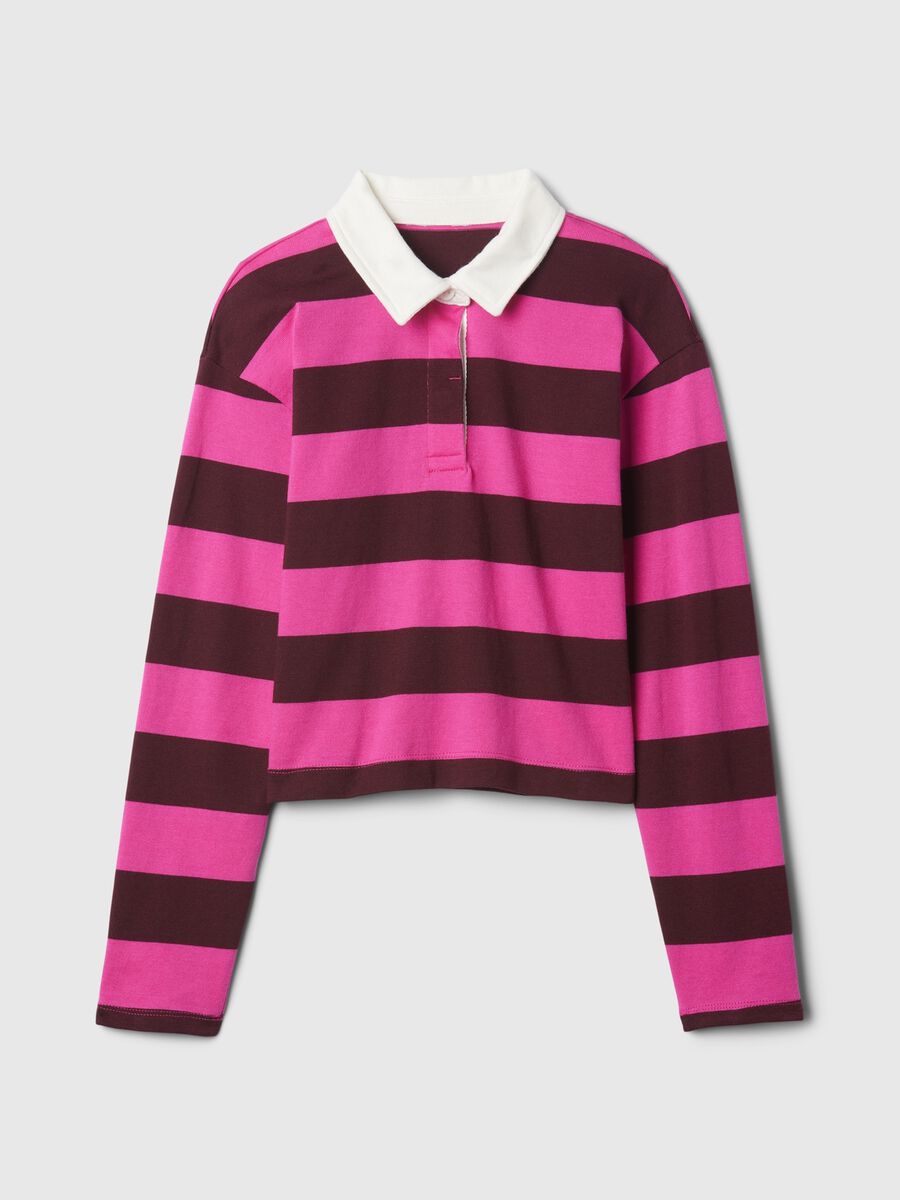 Polo a righe con maniche lunghe_2