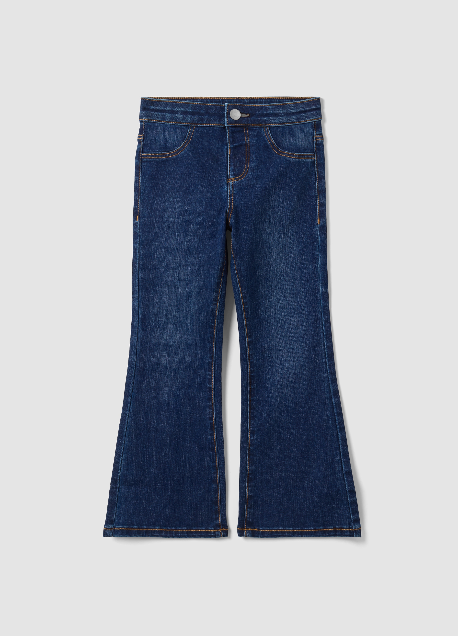 REPUBLIC OF DENIM, Jeans Blu Flare In Cotone E Viscosa Elasticizzata Per Bambina, Blu, Taglia: 5-6