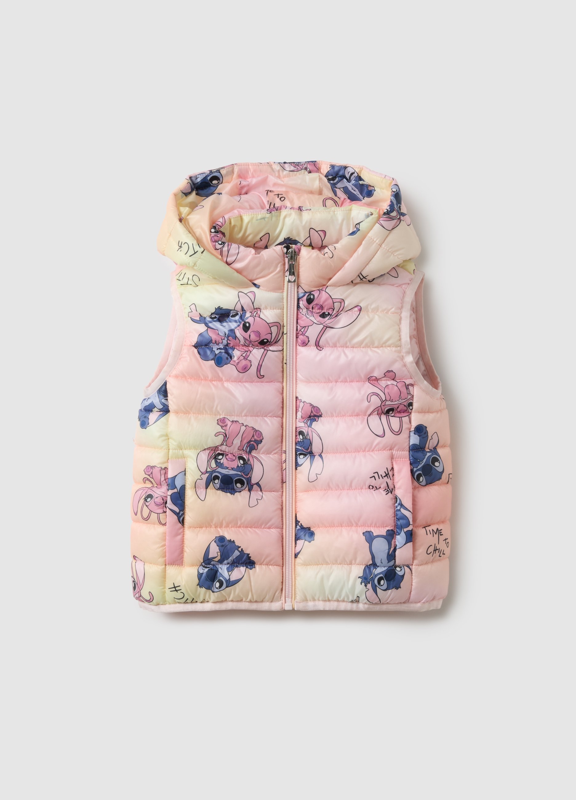 DISNEY, Gilet In Misto Multicolor Da Bambina Regular Fit Con Cappuccio, Multicolor, Taglia: 7-8