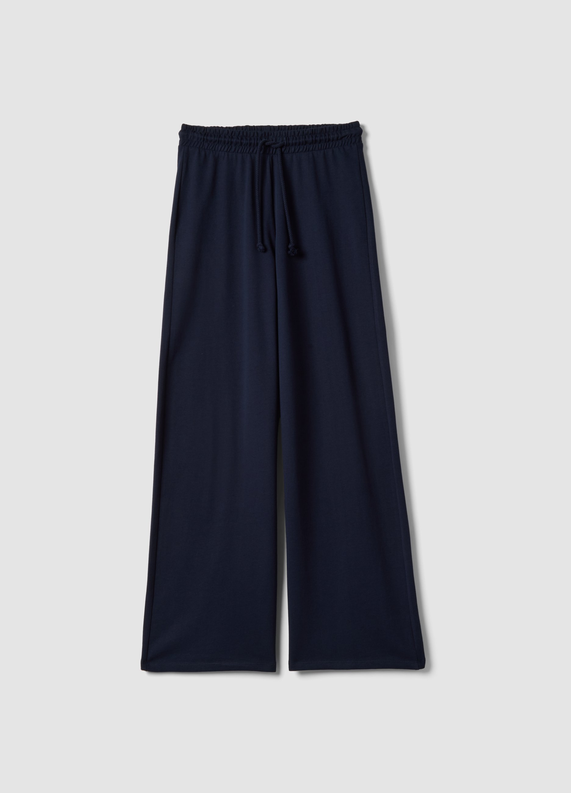 Pantalones Jogger Baggy De Algodón Azul, Mujer, Azul oscuro, Talla: 40