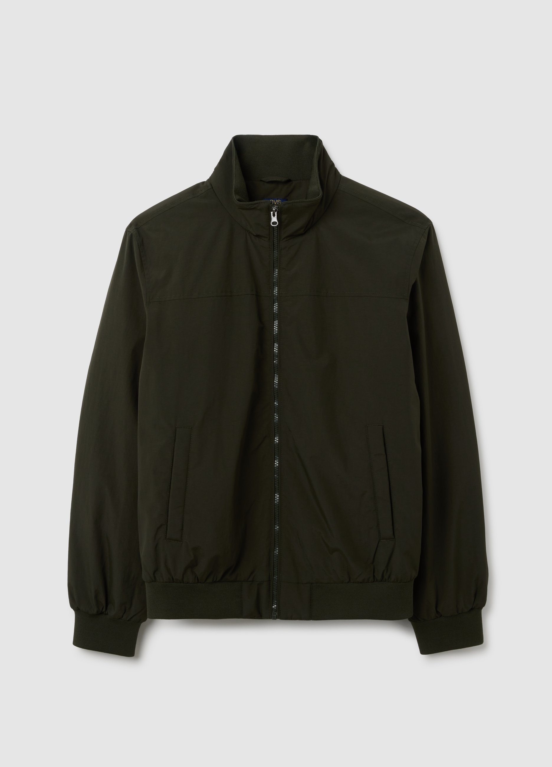 OVS, Chaqueta Verde Acolchada Con Cierre De Cremallera, Hombre, Verde oscuro, Talla: S