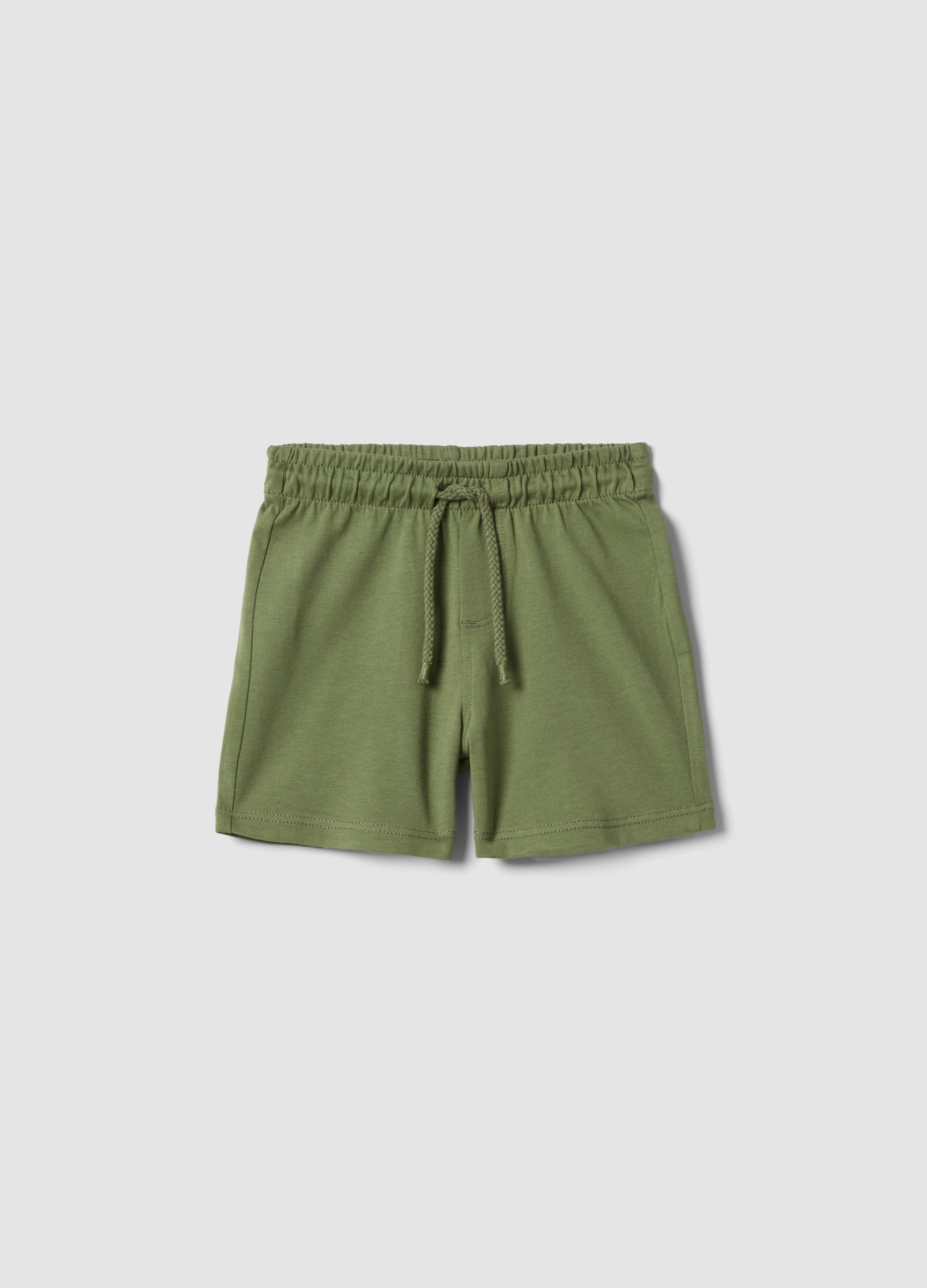 FAGOTTINO, Short Verde De Algodón Para Niños Con Ajuste Regular Y Bolsillo Trasero, Niño, Verde Oliva, Talla: 18-24