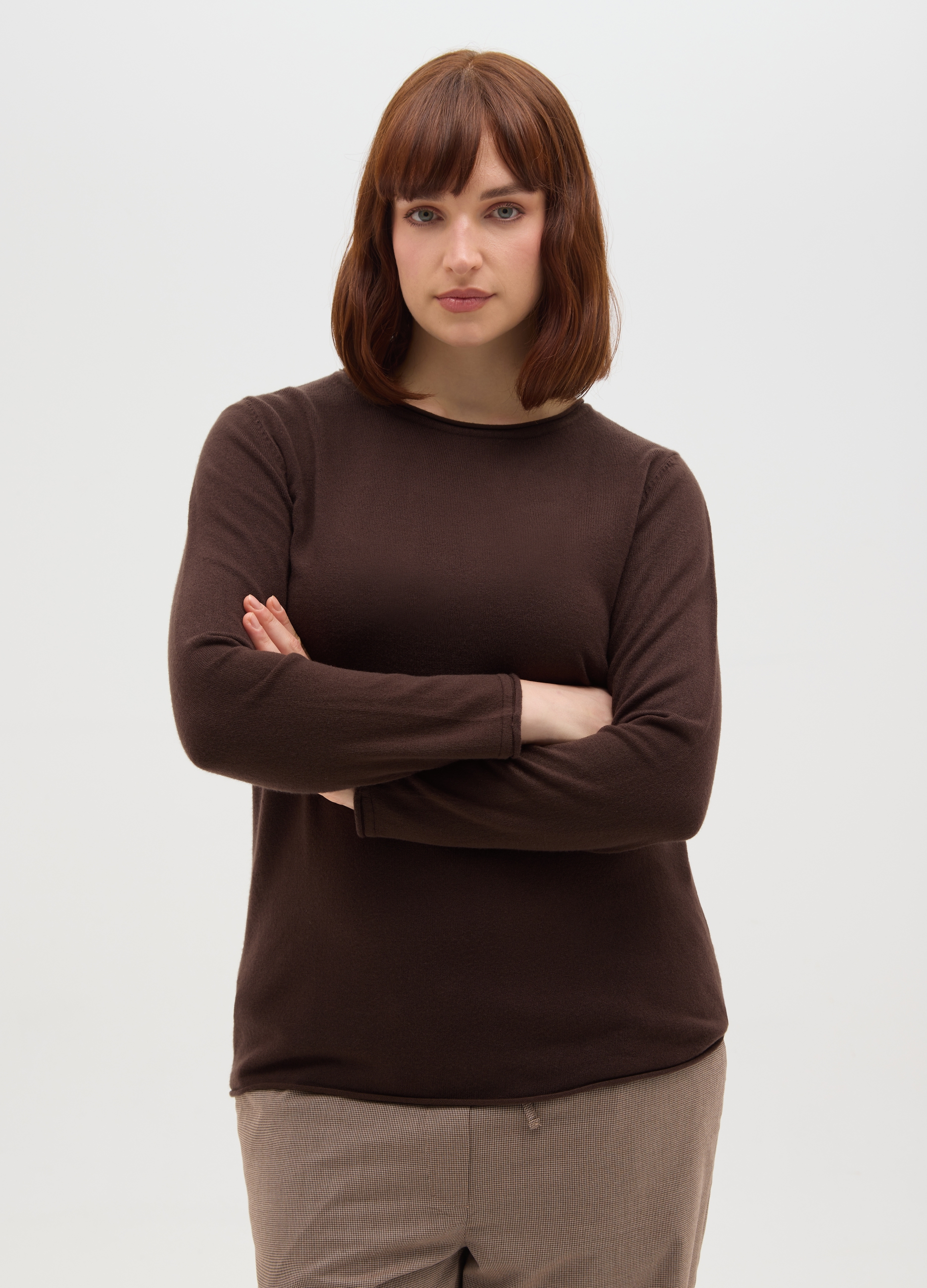 MYA, Pullover Marrone Regular Fit, Donna, Marrone, Taglia: S