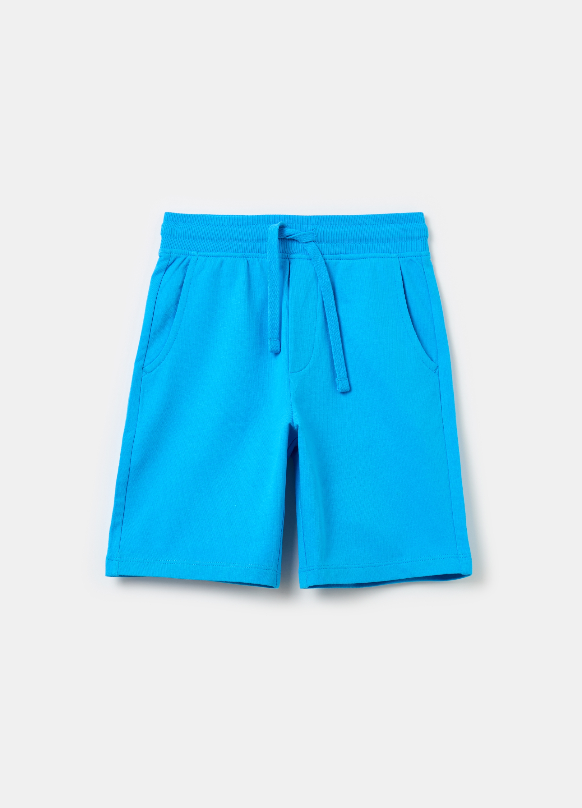 OVS, Bermuda In Felpa Con Coulisse, Bambino, Azzurro, Taglia: 3-4