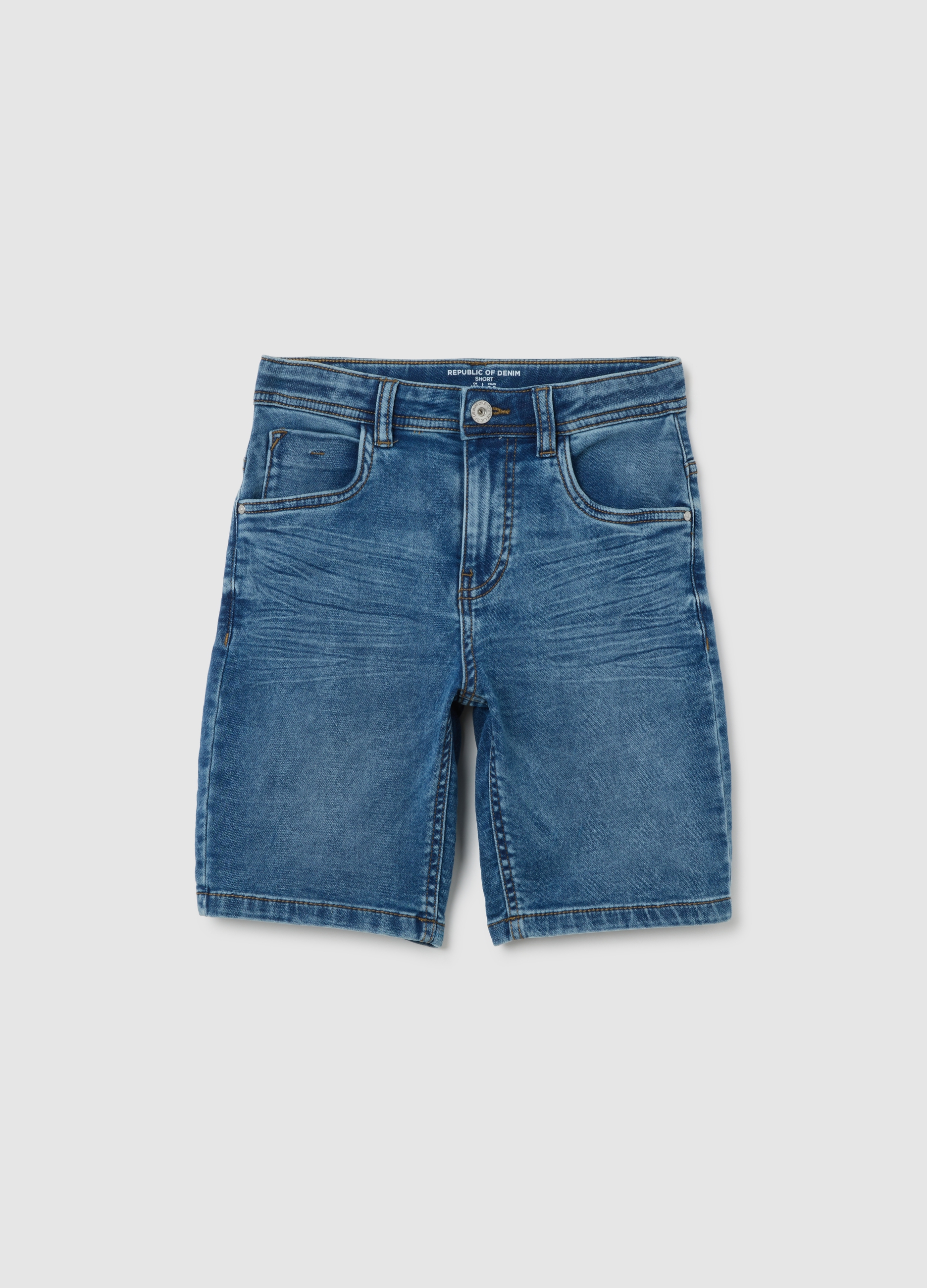OVS, Shorts Da Bambino In Denim Regular Fit, Denim, Taglia: 4-5