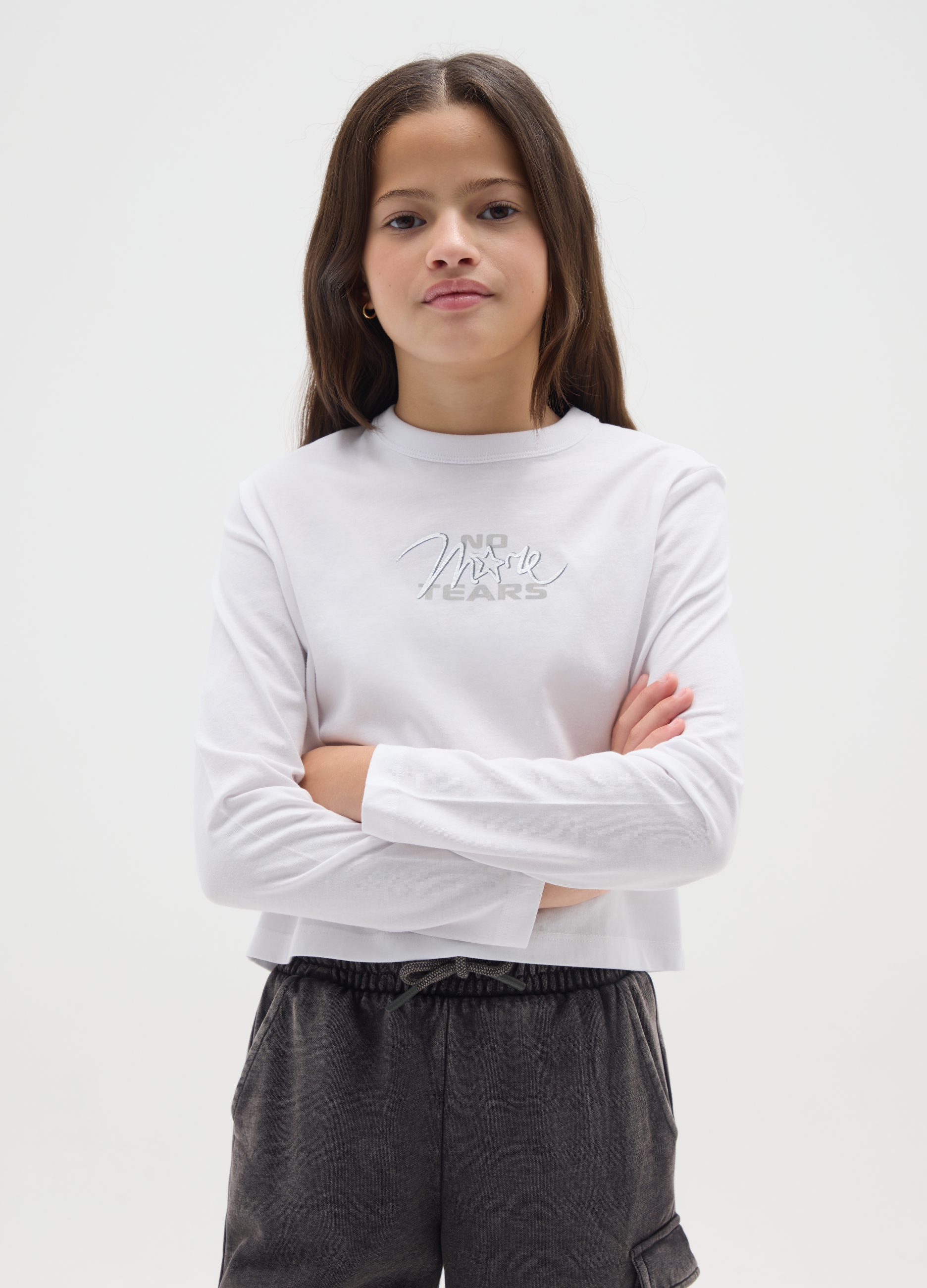 OVS KIDS, Maglia Bianca Da Ragazza In Puro Cotone Regular Fit Con Stampa, Bambina, Bianco, Taglia: 13-14