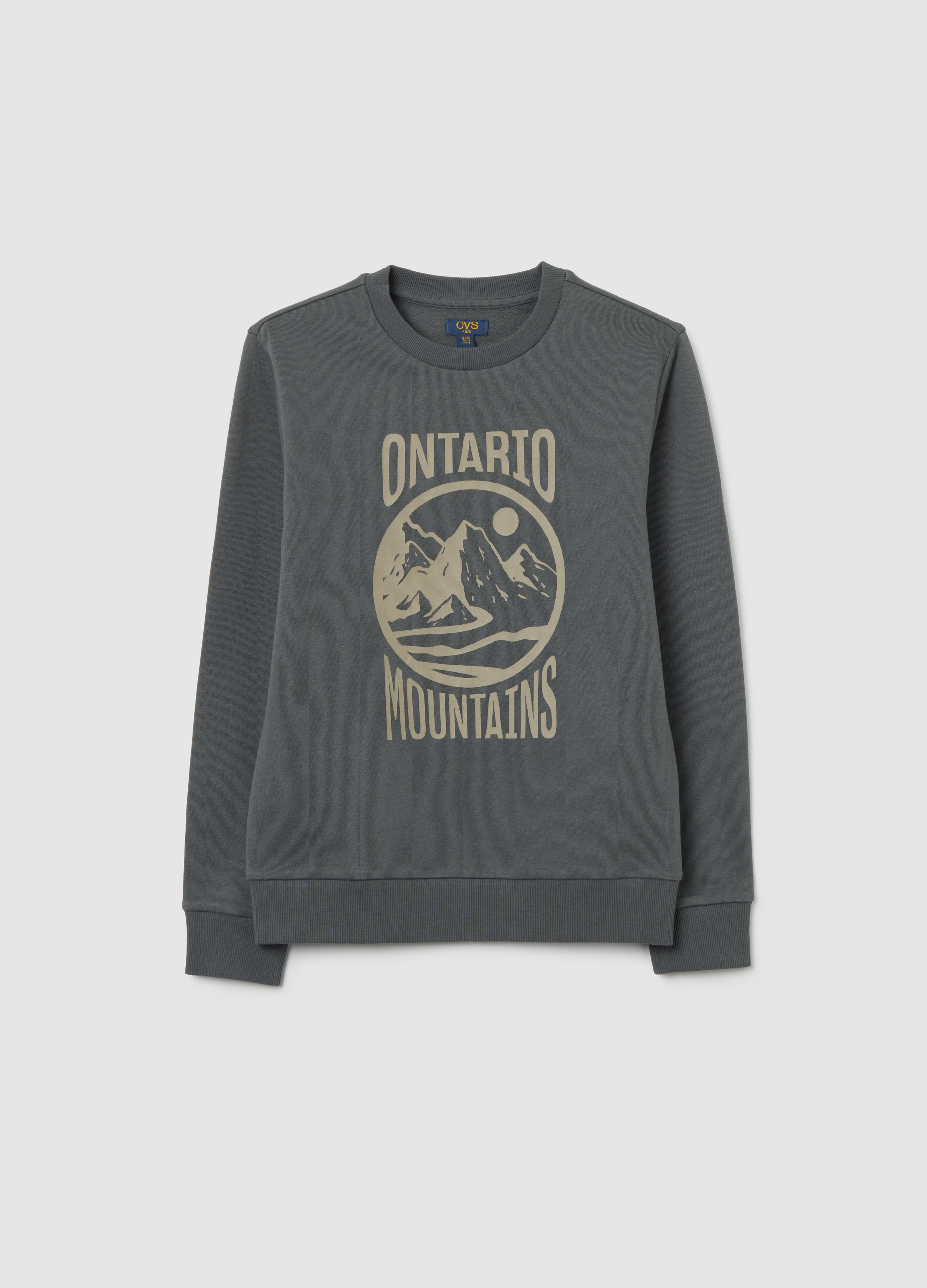 OVS KIDS, Sudadera Gris De Algodón Para Chico, Ajuste Regular, Niño, Gris claro, Talla: 10-11