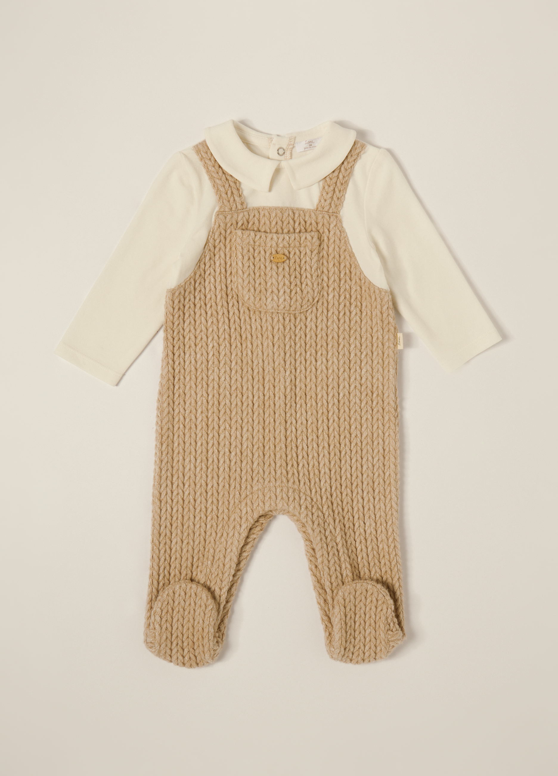 IANA, Tutina Beige Con Colletto Classico Per Neonato, Multicolor, Taglia: 6