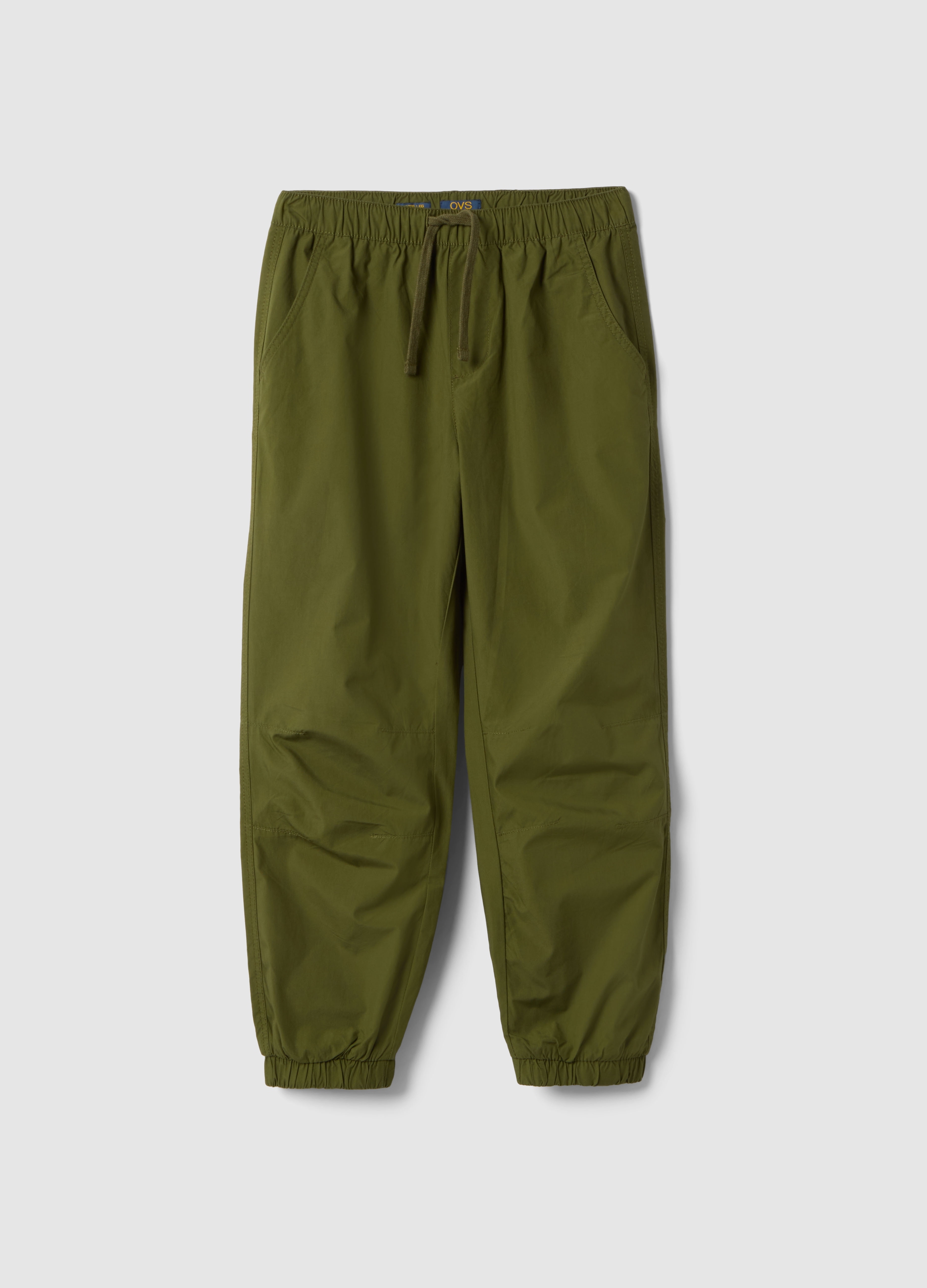 OVS KIDS, Pantalones Verdes De Pierna Ancha En Puro Algodón Para Niño, Niño, Verde hoja, Talla: 12-13